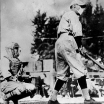 Jogo de baseball em 1918.